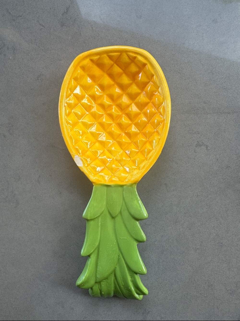Cost Plus World Market Yellow and Green Pineapple Spoon Rest